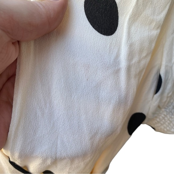 Maeve Cream and Black Polka Dot Midi Dress - Picture 10 of 12